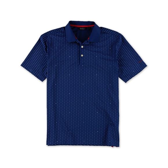 Walter Hagan Mens Star Dot Polo Shirt, Blue, NWT - Picture 1 of 1